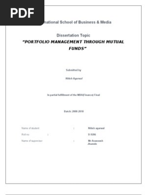 performance of mutual funds pdf investors behaviour towards mutual fund